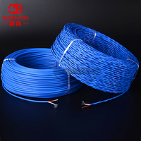 Kabel Ekstensi Sensor Suhu Tahan Suhu Tinggi Berisolasi FEP, Kawat Termokopel Multi-strand Tipe K, Pasangan Terpilin