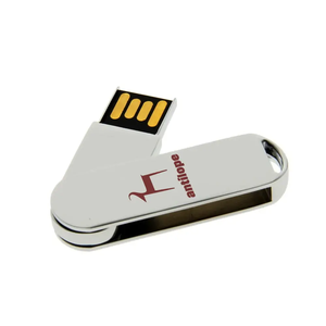 Nhập khẩu phụ kiện máy tính xoay kim loại Keychain USB <span class=keywords><strong>Flash</strong></span> Drive Pendrive với logo màu 1G 2G 4G 8G 16G 32G 64G 128G - Product Image 2