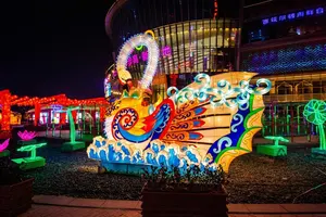 2024 좋은 중국 새해 동물 랜턴 천 와이어 수공예 중국어 인공 랜턴 휴일 디스플레이 야외