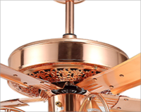 Ventilador de techo moderno personalizable de 52 "con cremallera de luz LED con control remoto de 5 aspas DC 40W/Ac 45W para baños