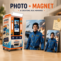 Kios Cermin Mewah Layar Sentuh Layanan Mandiri Realitas Tertambah untuk Foto Selfie dengan Pencetakan Foto Instan