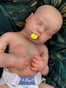 Poupée bébé fille nouveau-né réaliste en silicone souple, corps entier, 18 pouces, 6,2 livres, poids de bébé réel, bouche ouvrable, anatomiquement correcte - Product Image 2