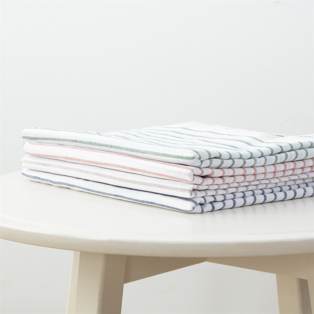 softer 100% linen fabric, 125 gsm, pure European flax, OEKO-Tex certified for garment & T-shirt, striola