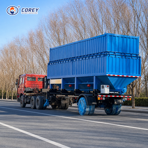 COREY Containerized Dust Free Large Capacity 50-70t Horizontal Cement Silo <b>Trailer</b> Horizontal Cement Silo for Construction Site - Product Image 1