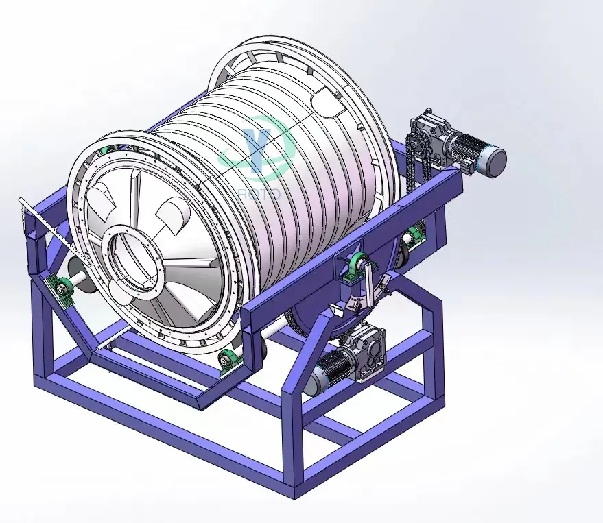 חשמלי מונע להבה פתוחה נדנדה מים טנק ביצוע rotomolding מכונת פלסטיק טנק ייצור מכונה