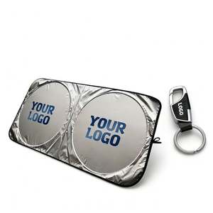 Pare-soleil de voiture pliable personnalisé avec logo, protection UV, cadeau promotionnel pour concessionnaires automobiles, publicité, vente en gros - Product Image 1