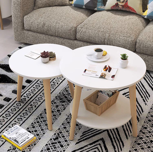 <b>Solid</b> <b>Wood</b> Convertible <b>Round</b> <b>Dining</b> <b>Table</b> with Modern Design for Hotel and Apartment Use - Product Image 3