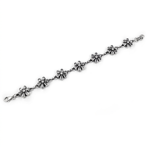 925artpalace Graceful Cubic Zirconia Gemstone <b>Silver</b> <b>Bracelet</b> Floral Design Stylish - Product Image 1