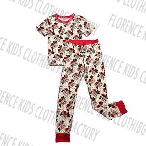 DH ODM Ropa Infantil Boho de Bambú al por Mayor, Conjunto de Túnica Peplum Floral y Leggings, Ropa de Juego Retro de Manga Larga con Arcoíris para Niñas - Product Image 3