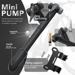 Pompe à vélo portable BOMB Mini 120 PSI Valve Schrader Durable Léger Matériel PA Étanche Écologique pour route/montagne - Product Image 6