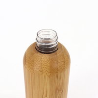 Faible MOQ, Logo Personnalisé, Flacons en Verre Ronds en Bambou de 5ml, 10ml, 15ml, 20ml avec Compte-gouttes pour Cosmétiques, Huile de Massage Visage et Corps