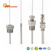 OEM ODM Probe Temperatur Pt100 Pt1000 Kelas A -50~300C SS304 IP67 5mm untuk Pemantauan Proses Pompa Air, Oli, dan Kompresor