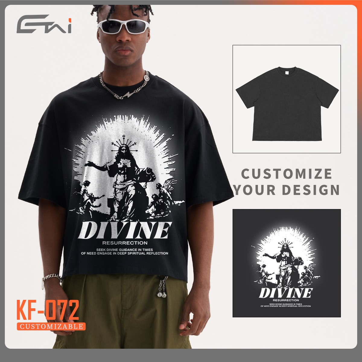 Boxy Cropped Men's T-Shirts - Streetwear Fashion