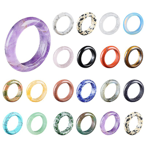 Anillos <span class=keywords><strong>de</strong></span> Piedras <span class=keywords><strong>Preciosas</strong></span> Naturales <span class=keywords><strong>de</strong></span> Amatista, Cuarzo Rosa y Cuarzo Jade, Anillos <span class=keywords><strong>de</strong></span> Dedo con Banda <span class=keywords><strong>de</strong></span> Cristal <span class=keywords><strong>de</strong></span> Piedras <span class=keywords><strong>Preciosas</strong></span> Naturales - Product Image 2