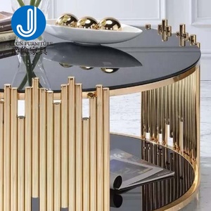 Campione gratuito home living room furniture rotondo di metallo in acciaio inox no piegato <span class=keywords><strong>oro</strong></span> <span class=keywords><strong>vetro</strong></span> <span class=keywords><strong>tavolino</strong></span> - Product Image 3