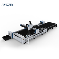 Machine de découpe laser à fibre 3015 avec table échangeuse pour tôles et tubes, entièrement encastrée, double palette, découpeuse laser CNC pour plaques et tuyaux