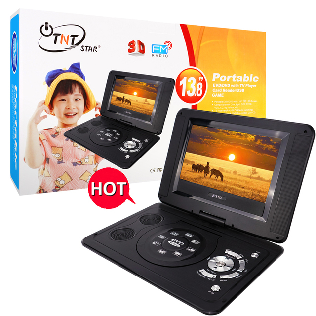 TNTSTAR TNT-138 New Dvd Player Portable Ribu Evd Karton Kutu Yapimi Car Portable Dvd Player Connection Cable