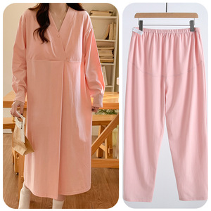 Fitting <span class=keywords><strong>Sleep</strong></span> & Lounge Umweltfreundliche, atmungsaktive Umstandspyjama-Sets für schwangere Frauen, Stilleinlagen nach der Geburt, L-3XL - Product Image 5