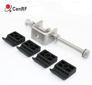 Pince d'alimentation combinée de type traversant personnalisée en acier inoxydable à double trou pour câble en fibre cintres pince d'alimentation RF 1/2" - Product Image 5