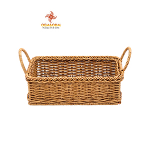 H & T 2025 Trung Quốc phi vật thể di sản văn hóa mây lưu trữ giỏ tay bánh mì Dã Ngoại handmade dệt tùy chỉnh rơm <span class=keywords><strong>wicker</strong></span> giỏ - Product Image 4