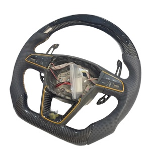 <span class=keywords><strong>Couvre</strong></span>-<span class=keywords><strong>volant</strong></span> en cuir et fibre de carbone à faire soi-même, style sport, avec palettes de changement de vitesse pour <span class=keywords><strong>volant</strong></span> <span class=keywords><strong>SEAT</strong></span> en fibre de carbone - Product Image 4