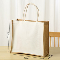 Sacs fourre-tout réutilisables en toile de jute naturelle 20*22*12cm, sacs à main en jute avec doublure imperméable en corde, pour cadeaux de mariage, plage, courses