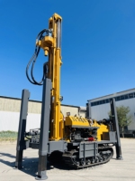 Foreuse rotative portative sur chenilles en acier de 350 m pour puits d'eau
