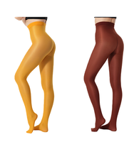 Collants brillants 70D pour femmes, collants de danse en nylon ultra brillants et opaques, motif uni, tricotés, à compression pour la saison de printemps