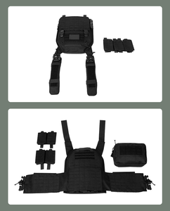 Gilet tactique modulaire en polyester 1000D taille renforcée et réglable Gilet de poids de randonnée Airsoft avec plusieurs accessoires - Product Image 2