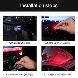 Luce LED USB a Stella per Tetto Auto e Decorazione Casa, Proiettore di Atmosfera Regolabile, Luce Notturna d'Ambiente - Vendita all'Ingrosso - Product Image 6