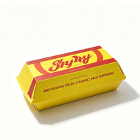 Caja de Papel Kraft para Hamburguesas con Logotipo Personalizado, Caja de Embalaje Biodegradable Desechable para Alimentos, con Diseño Gratuito