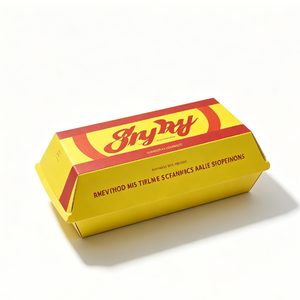Boîte à hamburger en papier kraft avec logo personnalisé imprimé, boîte d'emballage <span class=keywords><strong>alimentaire</strong></span> en <span class=keywords><strong>carton</strong></span> biodégradable jetable avec design gratuit - Product Image 5