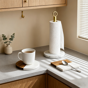 Bán Buôn Tùy Chỉnh Vòng Vuông Uống Đế Lót Ly Cốc Chủ Keo Bằng Gỗ Đá Cẩm Thạch Uống Đế Lót Ly Cho Phòng Khách Bia Thanh - Product Image 1