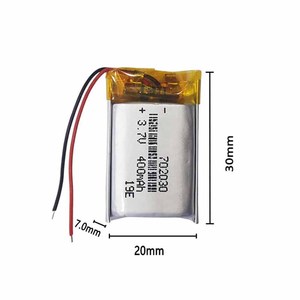 Toptan lityum iyon batarya hücre 702030 <span class=keywords><strong>702040</strong></span> 300mah 400mAh 500mah 3.7V küçük lityum polimer pil 1.48Wh <span class=keywords><strong>Lipo</strong></span> pil - Product Image 4