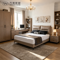 Lit de chambre moderne pour la maison, lit de chambre d'hôtel, ensemble de meubles de chambre de luxe pour complexe hôtelier, meubles de chambre d'appartement, lit de chambre de villa avec rangement