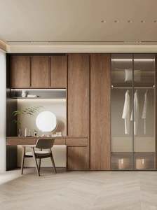 Armoires en bois modernes personnalisables, options de vente en gros pour la maison, l'école, la chambre à coucher, la salle à manger, le salon, meubles de rangement pour vêtements, Huipinju - Product Image 2