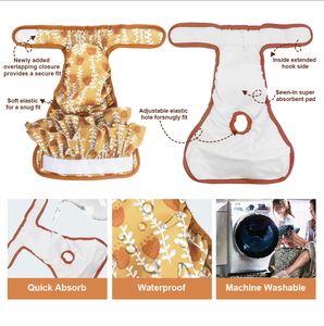 Baru kedatangan kualitas tinggi penyerap kustom nyaman dicuci lembut wanita popok anjing gaun anjing untuk anjing dalam periode - Product Image 5