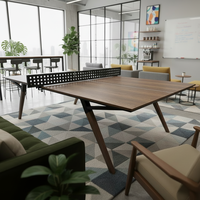 Table de tennis de table moderne en bois dur, imperméable, pour l'intérieur, vente en gros