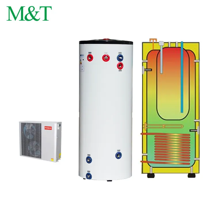 Czech Republic Hot Sale home geothermal appliance r290 r32 heat pump air to water monoblock thermodynamic water heater tank