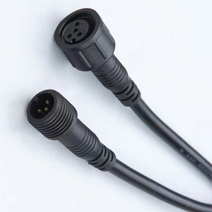 M12 Mini Wasserdichter Stecker 2-polig, 3-polig, 4-polig und 5-polig Outdoor LED-Streifen Wasserdichtes Verlängerungskabel mit Stecker und Buchse - Product Image 4