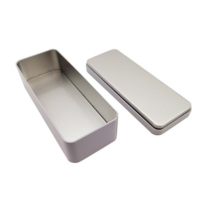 Factory Price Rectangle Silver Meta Can Brow Makeup Tools Gift Cosmetic Soap Tin Can Box
