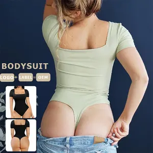 Kustom Wanita Streetwear Bodysuit Tubuh Membentuk Perut Kontrol Pembentuk Tubuh Booty Mengangkat Patung Bodysuit Korset Baju