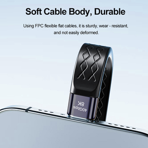 Carga rápida 5A 240W A346 USB4/Thunderbolt4 Cable corto plano tipo C FPC Flex Cord Series 40Gbps Cable USB para transmisión de datos - Product Image 2