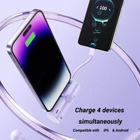 Mini PowerBank personnalisable 5000mAh Portable Câble intégré Affichage LED Charge rapide Type-C pour charge rapide 10W