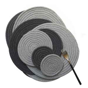 Manteles Individuales Antideslizantes Lavables de Algodón y Poliéster Trenzado Ovalados y Redondos para Mesas de Comedor, Venta al por Mayor para Oficina y Hogar - Product Image 4