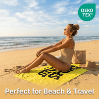 Premium 100% Cotton Beach Towel Yarn Dyed Jacquard Weave Quick Dry Fade Resistant for Beach Pool