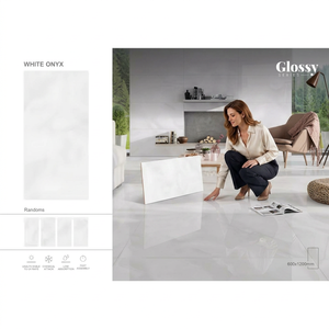 กระเบื้องปูพื้นพอร์ซเลนขัดเงาขนาด 600x600 มม. และ 600x1200 มม. ดีไซน์ทันสมัยสำหรับใช้ภายใน - Product Image 1