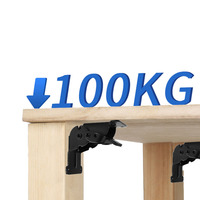 DIY Multifonctionnel 180 Degrés Automatique Pliant Support Auto-Verrouillage Charnière pour Table Chaise Jambe Connexion Acier Salon