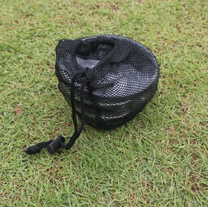 Outdoor travel camping home use <b>Black</b> aluminum folding bowl with handles with Drawing <b>string</b> Mesh bag portable - Product Image 5