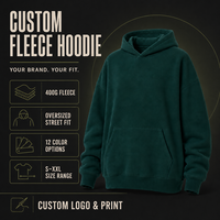Hoodie Pria Musim Dingin Ukuran Besar Tanpa Tali 400g Fleece Polar Tebal Warna Solid Pola Cetak Kustom